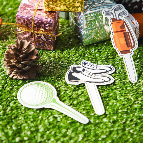 Golf Theme Cupcake Toppers Golf Shoe Cupcake Picks Golf Bag Toothpicks Golf Ball Birthday Cake Decorations for Baby Shower Party Favors Supplies (...