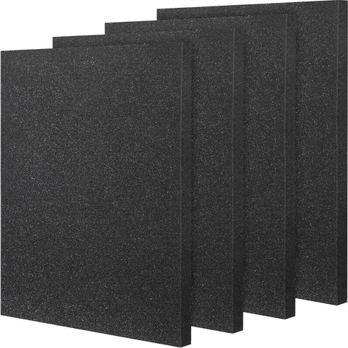 4 Pieces Polyurethane Foam Sheet 15.8 x 11.8 x 1 Inch Cuttable Polyurethane Foam Pads Craft Foam Black Tool Box Foam Insert for Toolbox Camera Sto...
