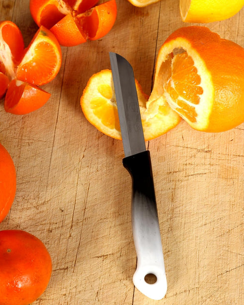 Solingen Paring Knife 6 pcs Fruit Knife Vegetable Knife Set Razor-Sharp Lightweight 3-inch Serrated Paring Knife Made in Germany (Red)...