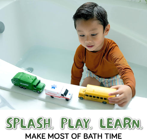Mold Free Bath Toys for Babies and Toddlers, Car No Hole Bath Toys, Non Squirting Bath Toys no Mold for Tub, Beach, Pool, BPA-Free, Safe, Fun Infa...