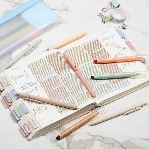 Mr. Pen- Bible Highlighters and Pens, 8 Pack, Gel Highlighters, Bible Highlighters No Bleed, Bible Journaling Kit, Gel Highlighter No Bleed Throug...