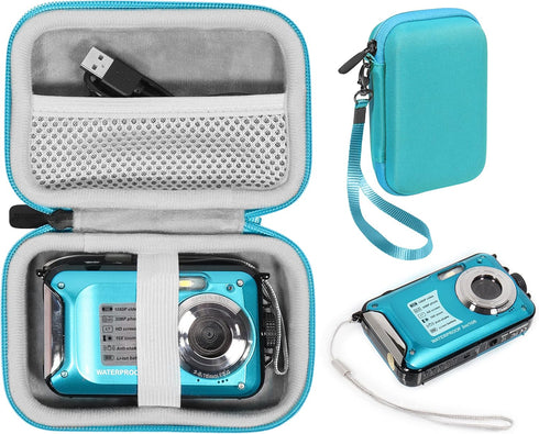 CaseSack Case for Waterproof Camera YISENCE, Yifecial, Kaisoon Tech, Heegomn, Vmotal, S & P Safe and Perfect, Underwater Camera, Kid Underwater Ca...