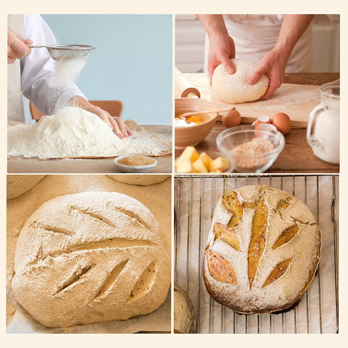 Bread Lame, Stainless Steel Bread Lame Dough Scoring Tool, Premium Sourdough Scoring Tool, Bread Scorer with 10 Razor Blades...