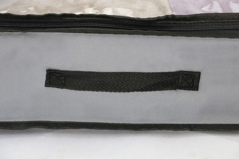 AMJ Foldable Underbed Bags - Pack of 2, Transparent Zip Lid Under Bed Storage Bags for Bedroom Wardrobe, Washable, Dark Gray...