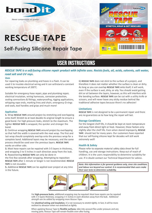 Rescue Tape, Self-Fusing Silicone Tape, Emergency Plumbing Pipe & Radiator Hose Repair, Electrical Insulation, Military Std, 1" x 12', Yellow...