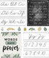 Carson Dellosa 39-Piece Farmhouse Cursive Alphabet and Number Line Bulletin Board Set, Cursive Alphabet Wall Strip and Number Line, Cursive Classr...
