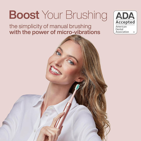 Aquasonic Icon ADA-Accepted Rechargeable Toothbrush | Magnetic Holder & Slim Travel Case | 2 Brushing Modes & Smart Timers | Gentle Micro-Vibratio...