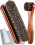 3 Pieces Horsehair Shine Shoes Brush kit Polish Dauber Applicators (F)...