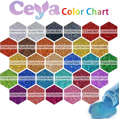 Ceya 3.5oz/ 100g Holographic Ultra Fine Glitter Powder Laser Black Glitter 1/128” 0.008” 0.2mm for Slime Epoxy Resin Craft Tumbler Jewelry Nail Ar...