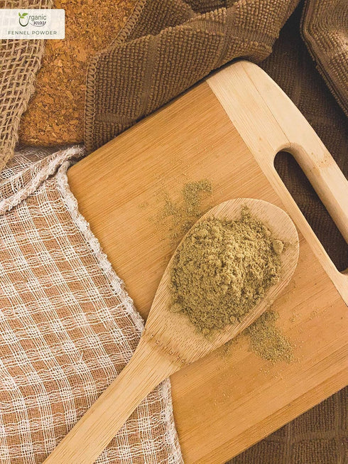 Organic Way Fennel Seed Powder (Foeniculum vulgare) - Improve Digestion | Organic & Kosher Certified | Raw, Vegan, Non GMO & Gluten Free | USDA Ce...