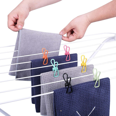 Chip Clips with Bag, PVC-Coated Utility Bag Clips for Food Packages, Chips Bag, Clothes, Paper, 2 Inch, Pack of 15...