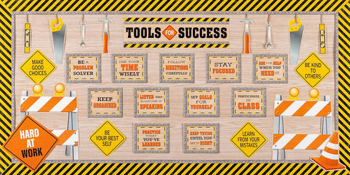 BULLETIN BOARD SET MINI UNDER CONST TOOLS for SUCCESS 31 PCS...