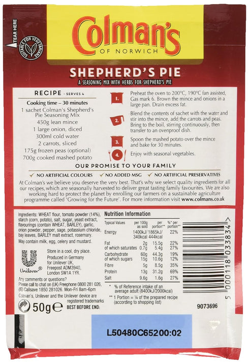 Colman's Shepherd's Pie Mix, 1.75-Ounce Packages (Pack of 12)...