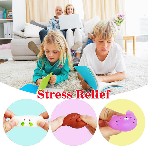 6 Pcs Mochi Squishy Toys for Kids Party Favors, Mini Round Animals Toys Kawaii Squishies for Classroom Prizes, Easter Basket and Goodie Bag Stuffe...