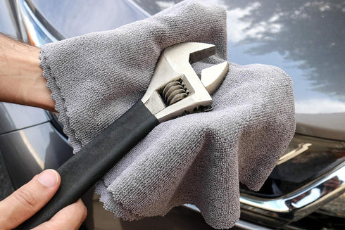 Arkwright SmartEdge Microfiber Cleaning Cloths - (Pack of 12) Thick Edge Less Dish Drying Towel for Car, Polishing, Washing, and Auto Detailing, 1...
