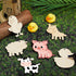 36 Pcs Wooden Farm Animals Cutouts Unfinished Wood Cutouts to Paint Wood Animal Cutouts Crafts Farm Animals Party Supplies for Kids School Classro...