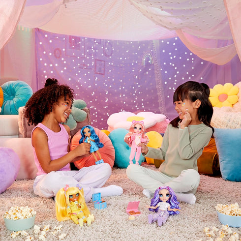 Rainbow High Jr High PJ Party - Violet, Purple 9" Posable Fashion Doll with Soft Onesie, Slippers, Fun Play Accessories, Great Toy Gift for Girls ...