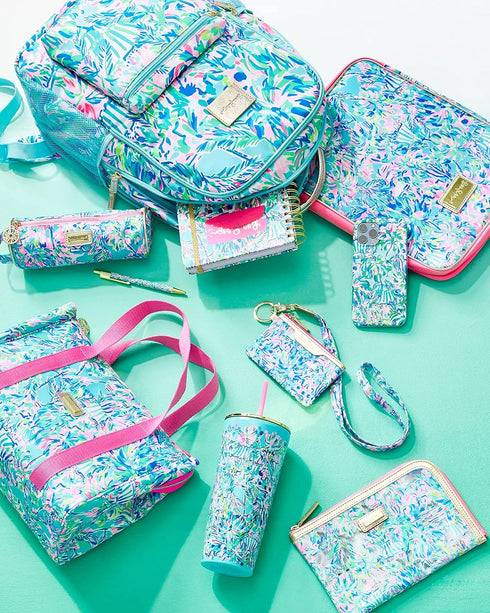 Lilly Pulitzer ID Holder Wallet, Blue Keychain Wallet with Zip Close, Cute Card and ID Case for Women, Cabana Cocktail...