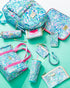 Lilly Pulitzer ID Holder Wallet, Blue Keychain Wallet with Zip Close, Cute Card and ID Case for Women, Cabana Cocktail...