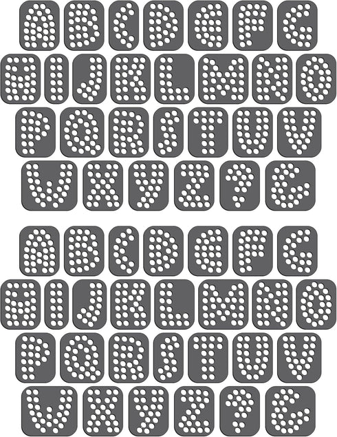 Rhinestone Genie Font-Hopper 1" Magnetic Rhinestone Template, Black...