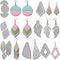 9Pcs Set Die Cuts - Earring Drop Tassel Teardrop Diamond Flower Leaf Feather Earring Cutting Dies for Card Making, Leather, Paper, DIY Crafts...