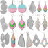 9Pcs Set Die Cuts - Earring Drop Tassel Teardrop Diamond Flower Leaf Feather Earring Cutting Dies for Card Making, Leather, Paper, DIY Crafts...