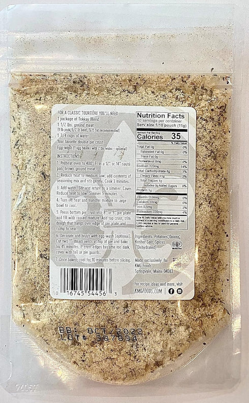 Tukkay Original Blend, Tourtière Seasoning Mix, 3 Pack (110grams, 3)...