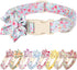 Beirui Cute Spring Dog Collar with Flower, Lightweight Soft Girl Dog Collar for Female Male Dogs, Adjustable Floral Pet Collar for Small Medium La...
