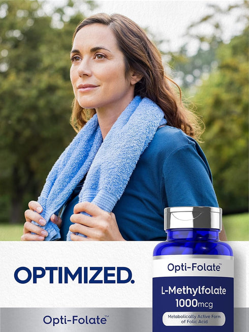 Carlyle L Methylfolate 1000mcg | 200 Capsules | Value Size | Optimized and Activated | Non-GMO, Gluten Free | Methyl Folate, 5-MTHF | by Opti-Fola...