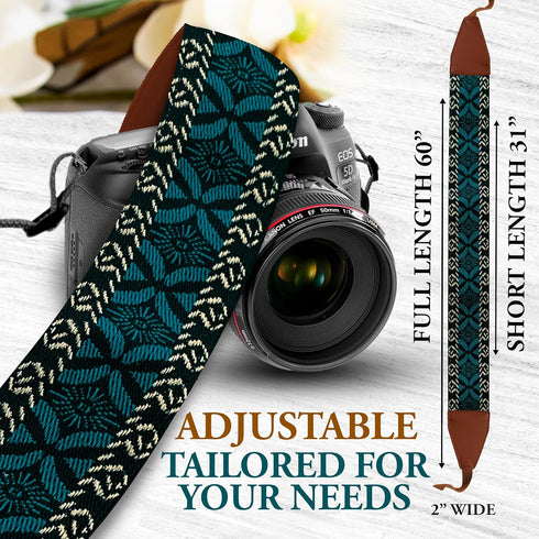 Art Tribute Camera Strap For Photographers Padded Universal Fit Neck Shoulder & Crossbody Strap Quick Release For DSLR/SLR/Mirrorless Canon Nikon ...