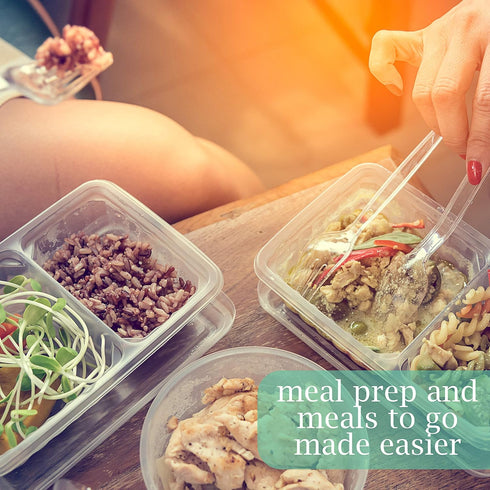 PLASTICPRO Clear Plastic Knives Disposable Cutlery Utensils 50 Count...