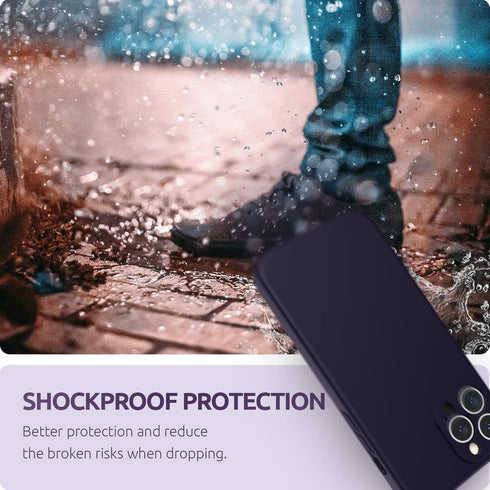 SURPHY Compatible with iPhone 13 Pro Max Case with Screen Protector, (Camera Protection + Soft Microfiber Lining) Liquid Silicone Phone Case 6.7 i...