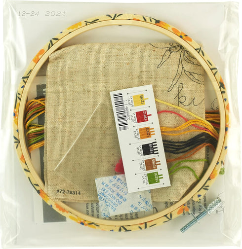 Dimensions Bee Kind Animal Embroidery Starter Kit for Beginners, 6" Diameter, Multicolor 6 Piece......