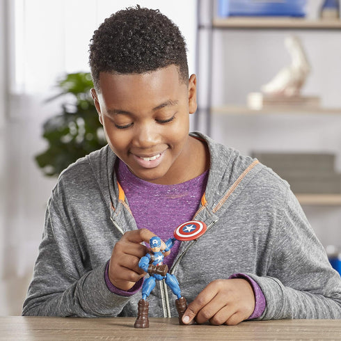 Marvel E7869 Avengers Bend and Flex Action Figure Toy, 6-Inch Flexible Captain America, Includes Accessory, Ages 4 and Up...