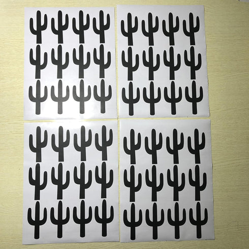 JOYRESIDE 48 Pieces/Set Cactus Decals Wall Vinyl Sticker Home House Nursery Desin Cacti for Baby Kids Boy Girl Bedroom Living Room Decoration Art ...