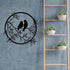 Ferraycle Metal Wall Art Bird on Tree Branch Silhouette Bird Art Decor for Living Room Garden Bedroom Office Home Wall Housewarming Party Decor(Bl...