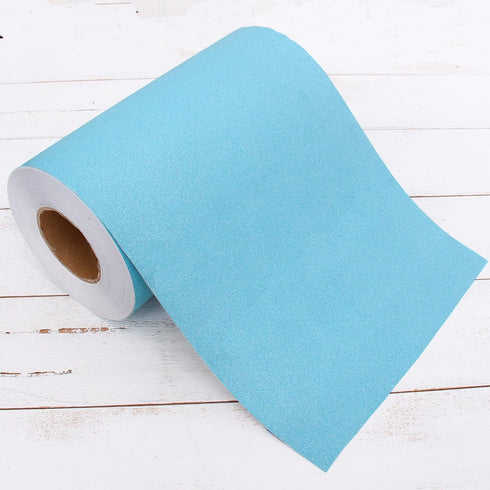 Threadart Teal Glitter Vinyl Peel and Stick Paper Self Adhesive 12" Wide x 3yd Long Roll (72 Inches Long) | Removable for Stickers, Walls, Furnitu...