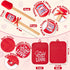 R HORSE Bridal Shower Gift Set - 3Pcs Red Bridal Shower Pot Holder with Silicone Spatula Greeting Card Heat Resistant Oven Mitts Kitchen Baking Gi...