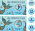 Mermaid Scratch Off Game - Mermaid Baby Shower Girls Birthday Party Activity - 28 Lottery Ticket Raffle Cards...
