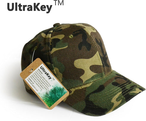UltraKey Mens Womens Army Military Baseball Cap Camouflage Hats for Hunting Fishing Outdoor Activities...