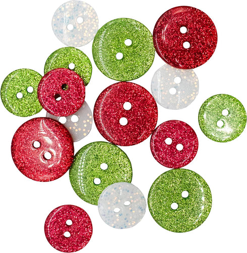 Buttons Galore 60+ Christmas Buttons for Craft Sewing Scrapbooking DIY Projects - 6 Different Button Packs...