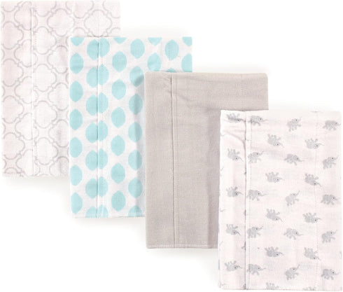 Luvable Friends Unisex Baby Cotton Flannel Burp Cloths, Elephant, One Size...