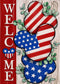 Welcome 4th of July Stars Stripes Cartoon Mouse Patriotic Decorative Garden Flag, American USA Memorial Day Yard Outside Decorations, Summer Outdo...