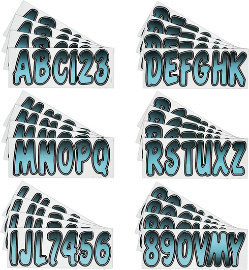 Hardline Products Series 200 Factory Matched 3-Inch Boat & PWC Registration Number Kit - BJBKG200...