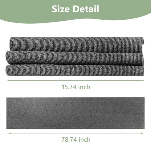 78.7"x15.8" Cat Scratching Mat, Self-Adhesive Trimmable Scratching Cat Carpet to Protect Furniture Walls or Floors, Cover Cat Scratching Post Cat ...
