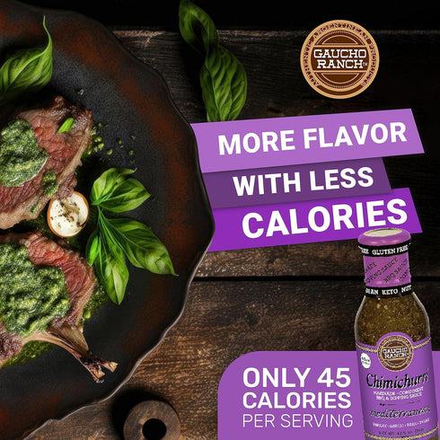 Gaucho Ranch Chimichurri Sauce Mediterranean | Chimichurri Seasoning Mix of Parsley, Basil, Garlic and Thyme | Adobo Sauce Gluten Free, Keto, Vega...