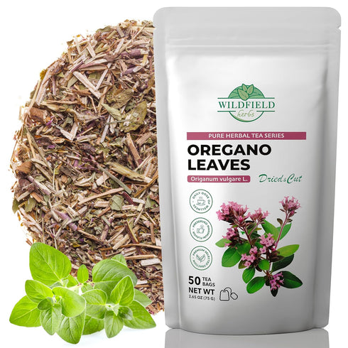 50 Bags Oregano Tea Bags Dried Oregano Leaves Herbal Tea (Origanum vulgare L.) - 50 Count 1.5g Tea Bags Dry Oregano Leaf Herb Tea orégano...