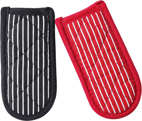 Cast Iron Skillet Handle Covers,Pot Handle Covers Heat Resistant,Pot Holders for Kitchen Heat Resistant,Machine Washable Handle Mitts 2 PCS(Stripe...