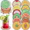 JHGCVX 12 Pcs Fruits Diamond Painting Coasters Kit,Diamond Art Coasters with Holder,DIY Lemon Watermelon Diamond Painting Coasters for Adults Begi...