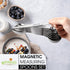 Spring Chef White Stainless Steel Magnetic Measuring Spoons Set of 8 with Leveler, Dual Sided Metal Teaspoon & Tablespoon Measuring Spoons, Fits i...